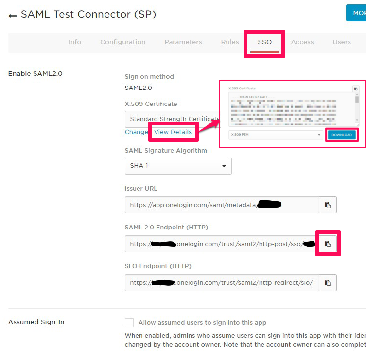 onelogin-copy-idp-metadata